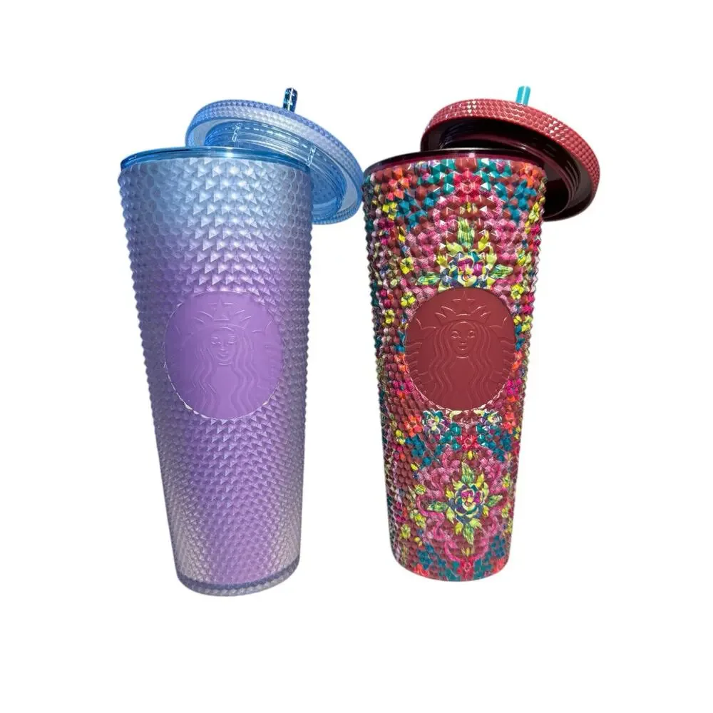 Starbucks Bundle New With Tags Floral Bling and Bluebird Ombre Cold Cups